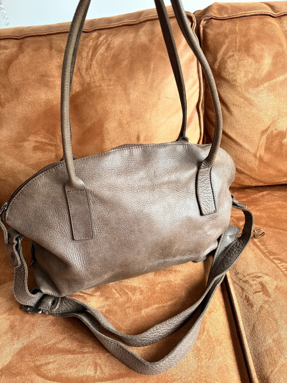 Fred de la Bretoniere Leren Tas - Bruin, Ophalen, Zo goed als nieuw, Bruin, Handtas