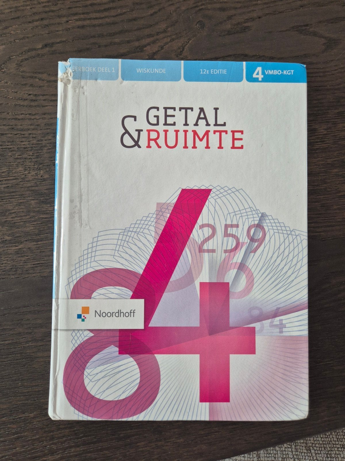 Getal & Ruimte deel 1 VMBO KGT 4 Wiskunde 12e editie, Ophalen of Verzenden