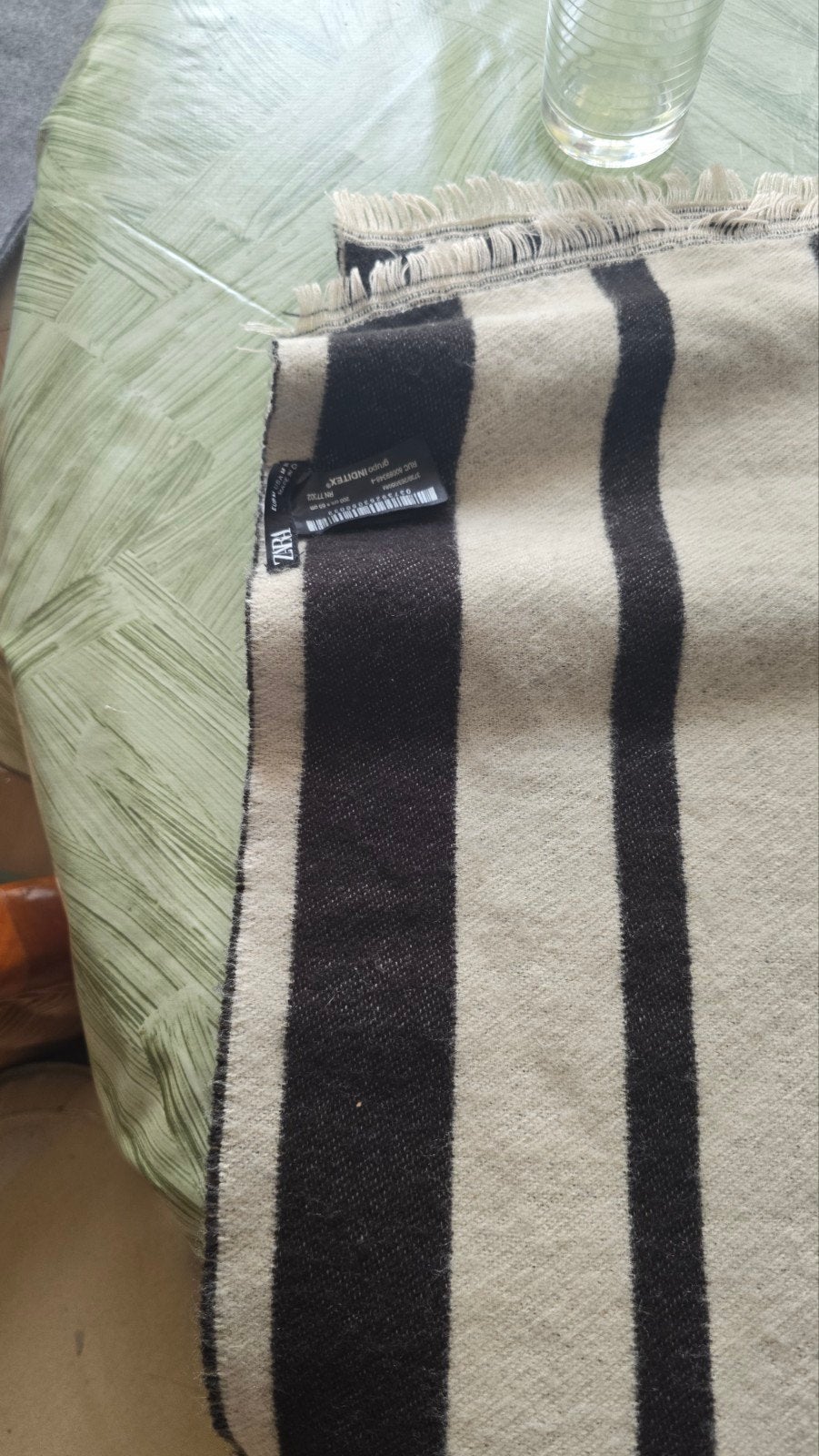 Zara Plaid met geometrisch patroon - Zwart/Wit, Zwart, Ophalen of Verzenden, Zo goed als nieuw, Polyester