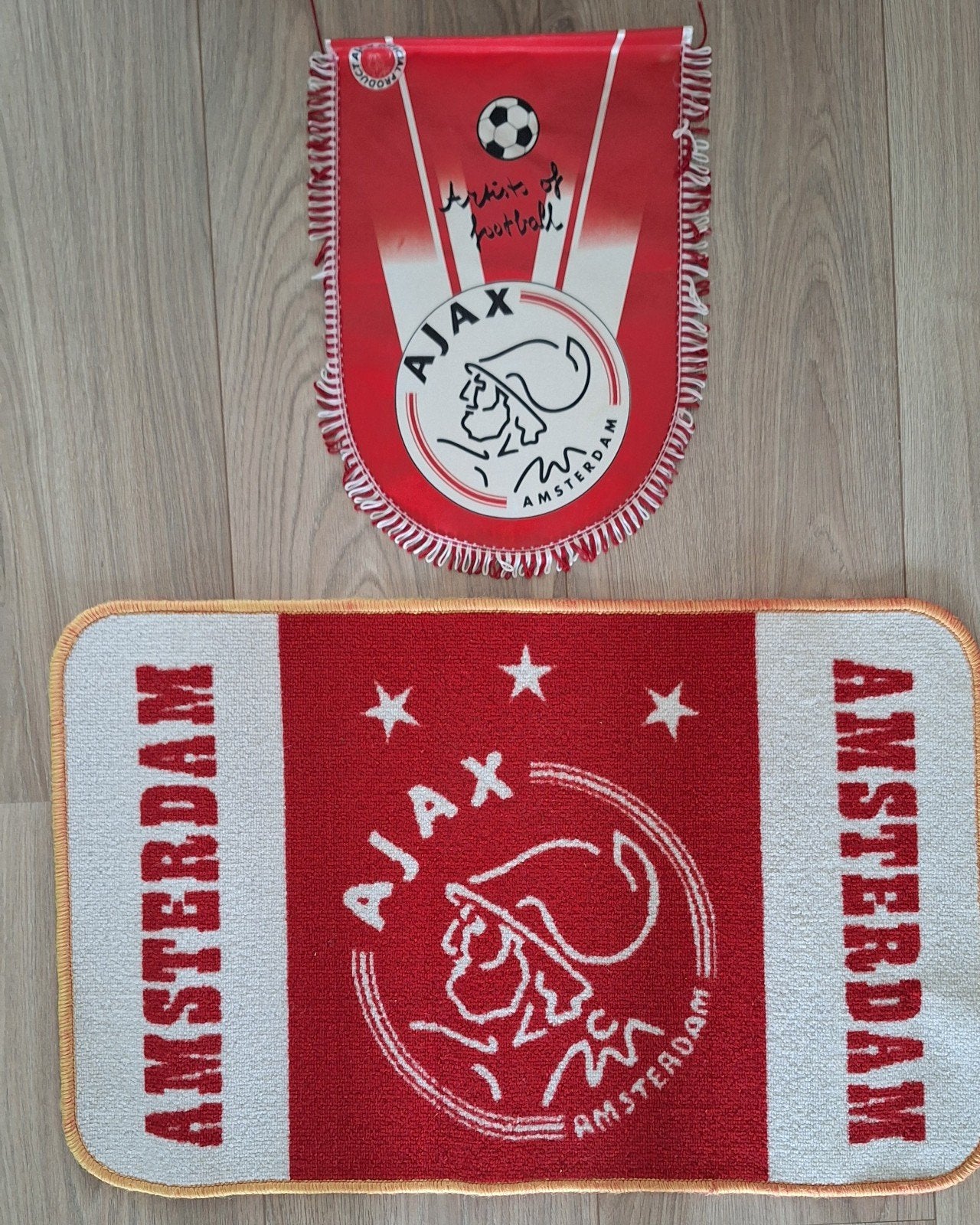 Ajax vaantje + vloerkleed, Verzamelen, Ophalen, Gebruikt, Ajax, Vaantje of Sjaal