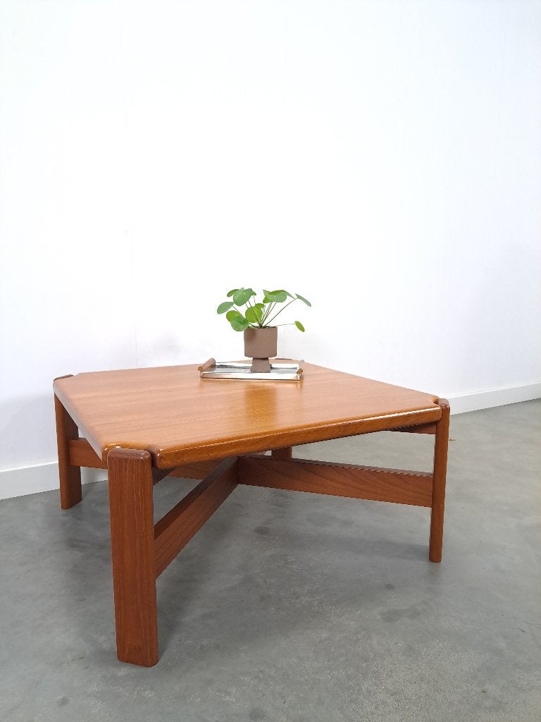 Teak salontafel uit Denemarken, Gebruikt, 50 tot 100 cm, 5 – 50, Scandinavisch, vintage