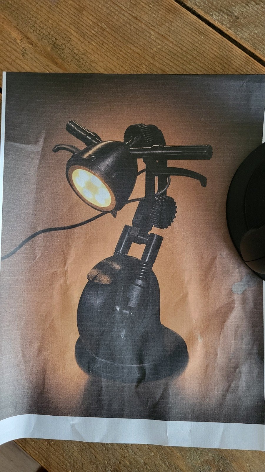 Unieke Motorfiets Tafellamp - Zwart Design, Overige merken, Nieuw, Overige fittingen, Ophalen of Verzenden