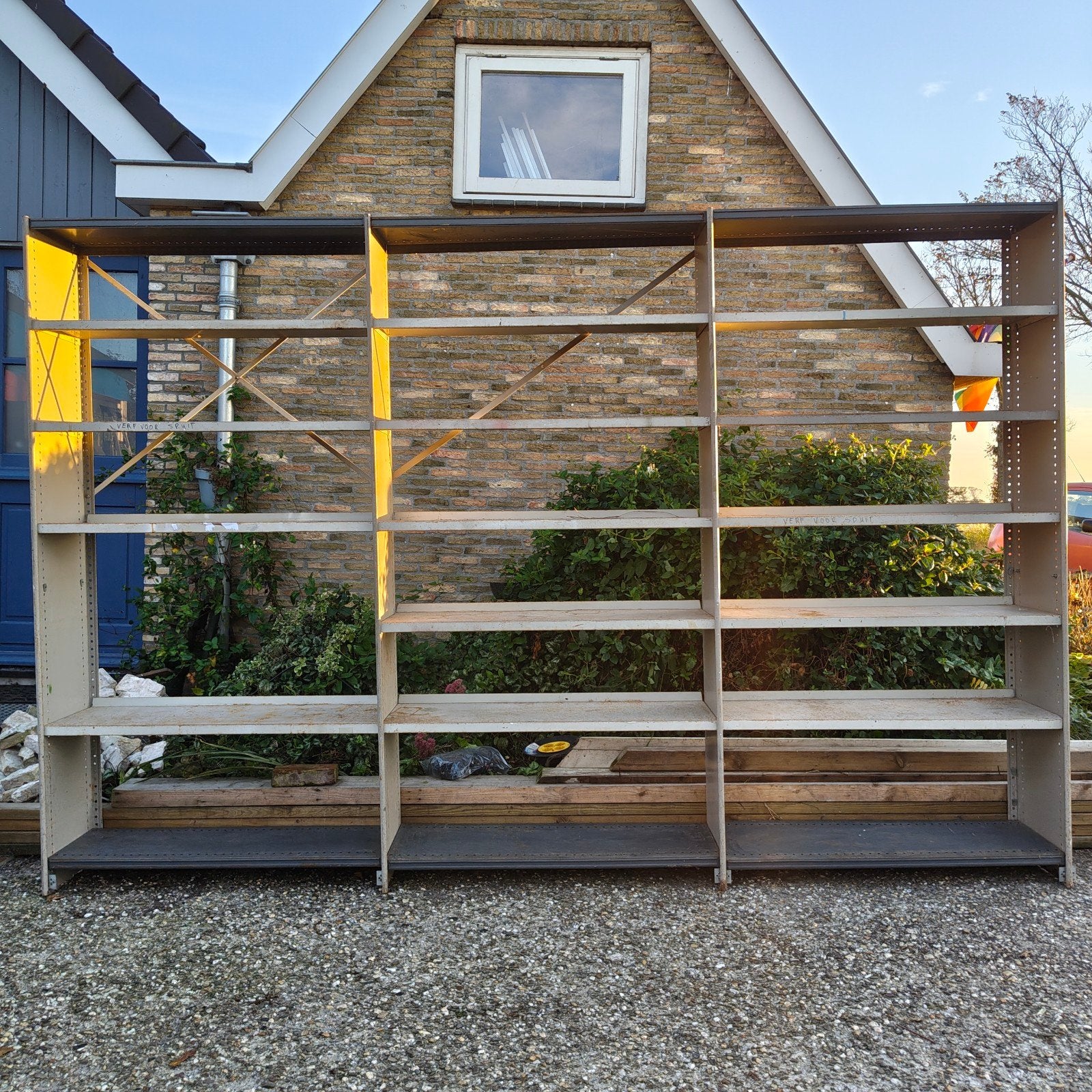 stalen stellingkast 3 meter, Ophalen, Gebruikt