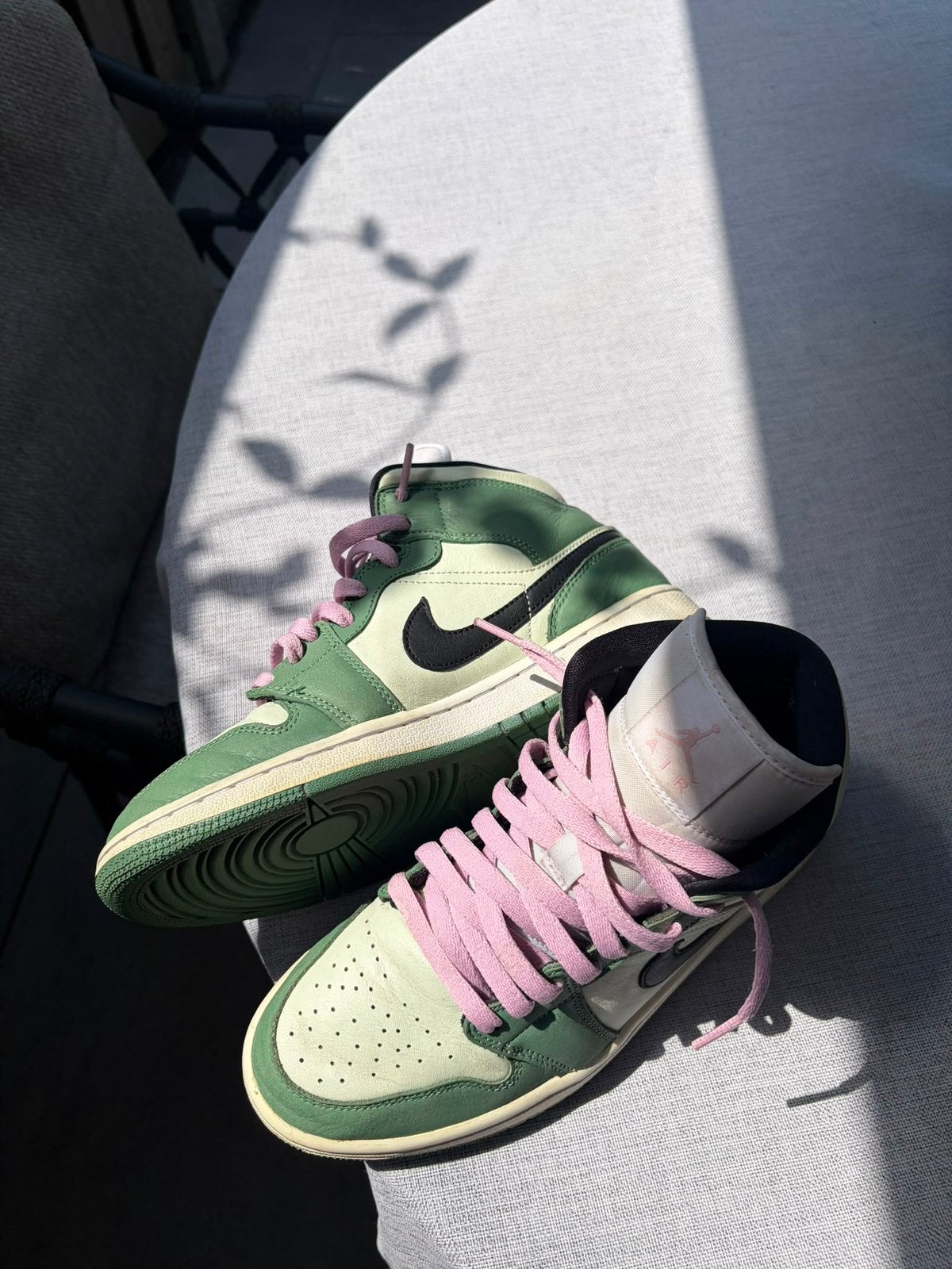 Nike air jordan 1 mid dutch green, Ophalen of Verzenden, Sneakers of Gympen, Gedragen, Groen