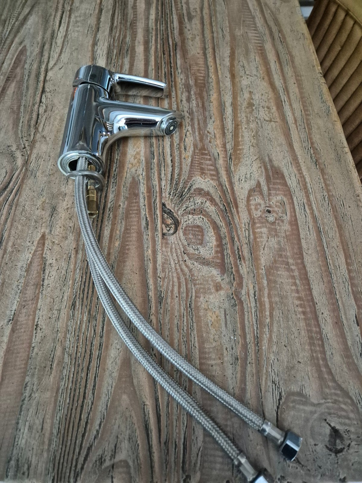 wastafel kraan chroom, Ophalen of Verzenden, Gebruikt, Chroom, Kraan
