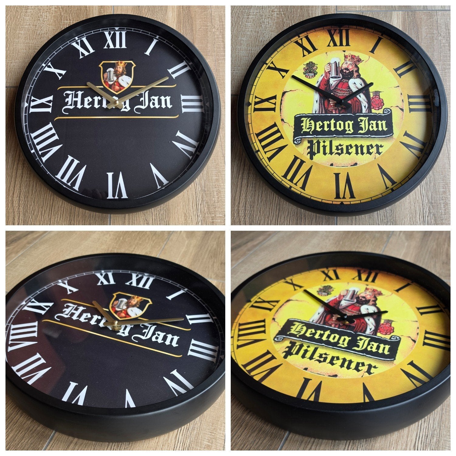 HERTOG JAN wandklok met metalen rand Ø37cm, Ophalen of Verzenden, Nieuw, Reclamebord, Plaat of Schild, Hertog Jan