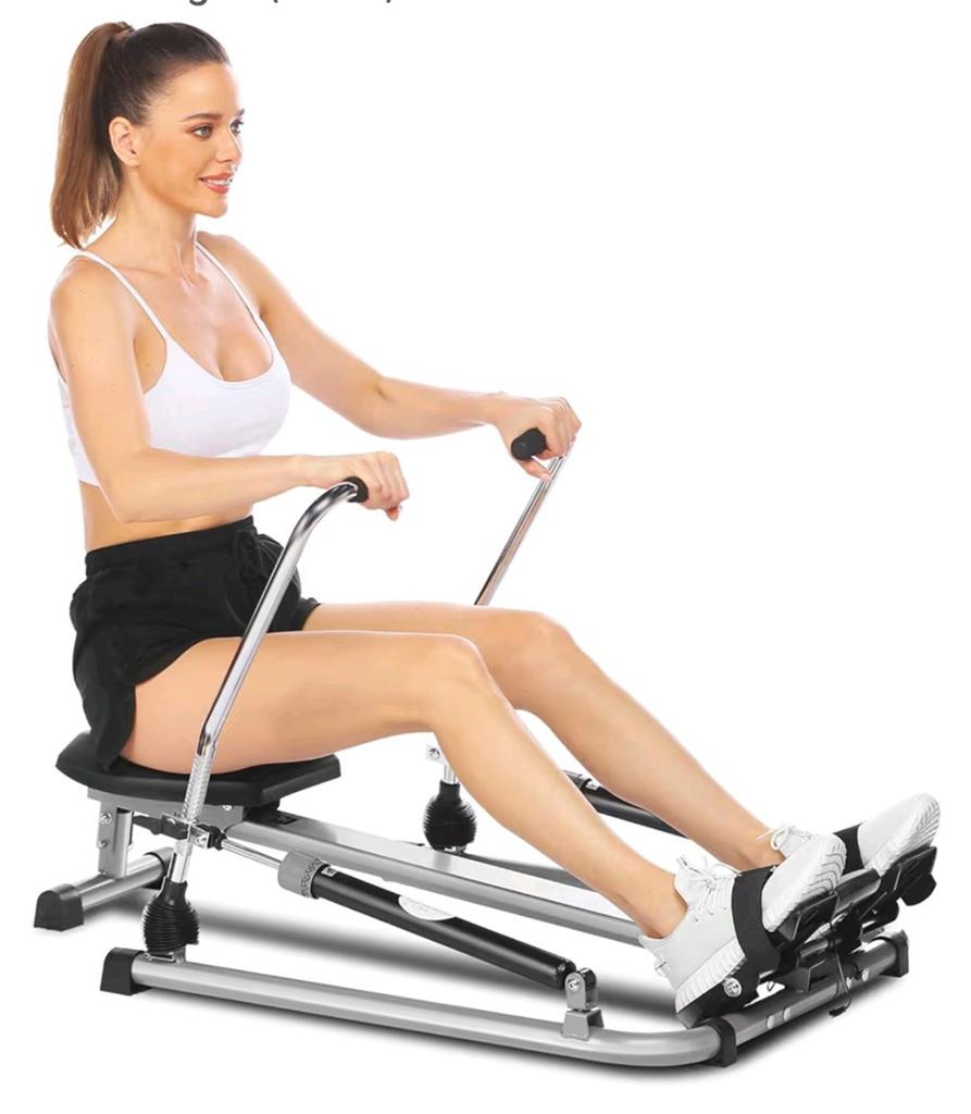 Hydraulisch roeiapparaat roeitrainer full-bodytraining, Sport en Fitness, Fitnessapparatuur, Ophalen, Gebruikt, Benen