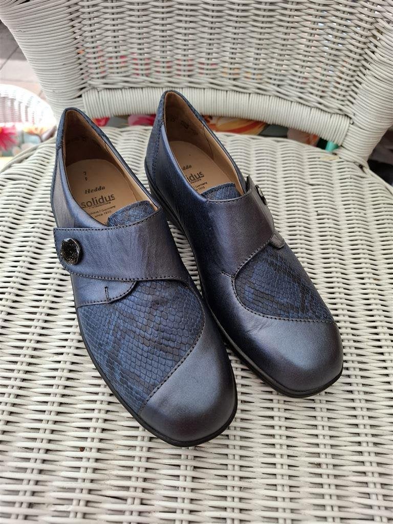 Solidus schoenen, maat7- 41 F, Blauw, Overige typen, Ophalen of Verzenden, Zo goed als nieuw