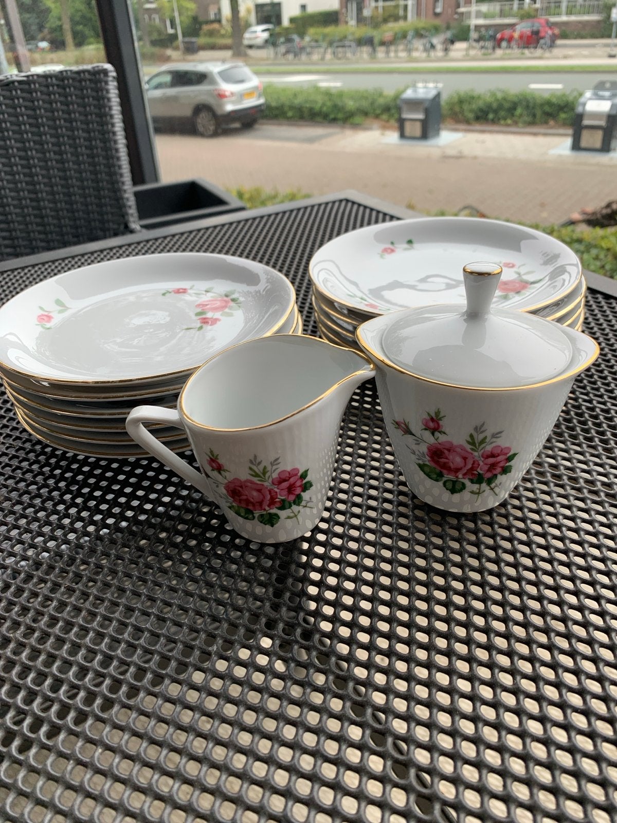 Winterling Bavaria Germany servies met rozenmotief, Antiek en Kunst, Ophalen
