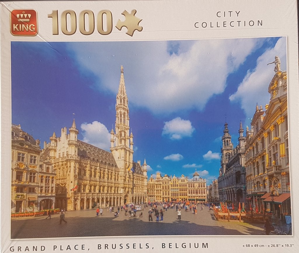 King puzzel Grand Place, Brussel 1000 pc. Nieuw in folie, Ophalen of Verzenden, 500 t/m 1500 stukjes, Nieuw, Legpuzzel