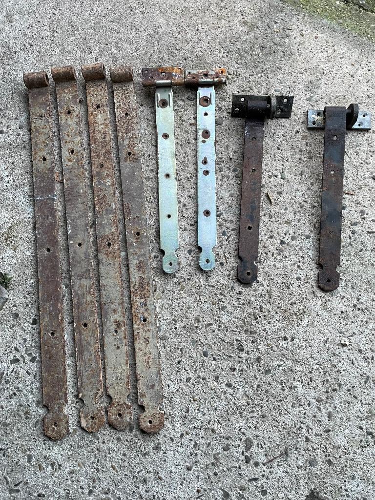 Oude scharnieren - diverse maten, Ophalen, Gebruikt, IJzer, Scharnier