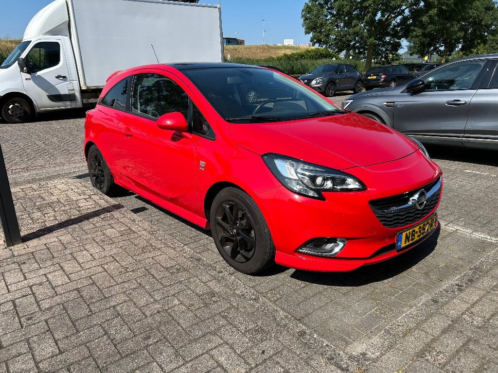Opel Corsa 1.0T OPC-Line alle opties!!, Auto's, Opel, Voorwielaandrijving, 1063 kg, Zwart, Leder en Stof
