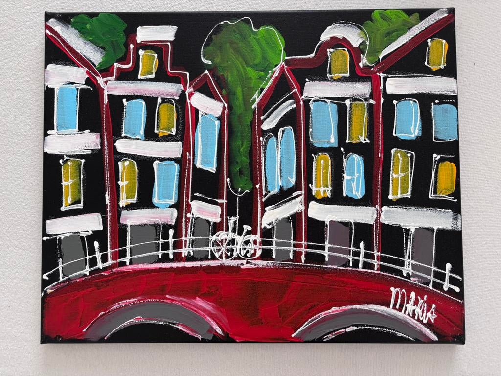 Schilderij Sky is the limit Leushuis, Antiek en Kunst, Ophalen