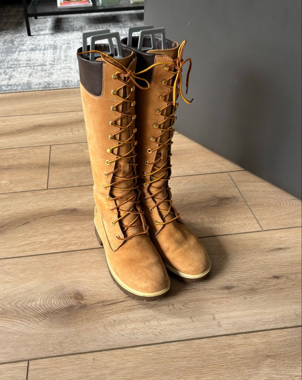 Timberland hoge laarzen, maat 38, Hoge laarzen, Bruin, Ophalen of Verzenden, Gedragen