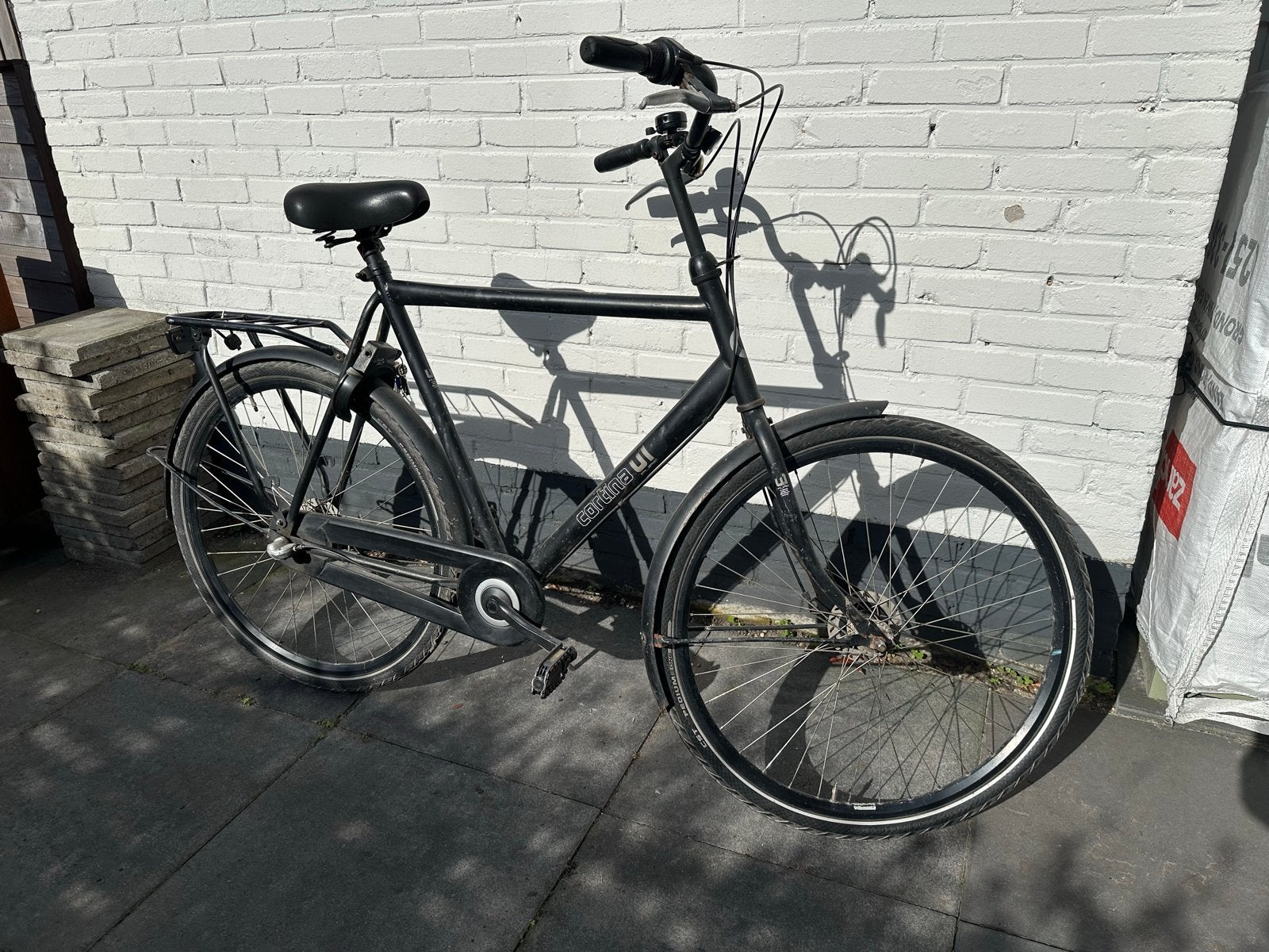 Cortina U1 fiets met ijzersterk frame en dikke banden, Ophalen, Gebruikt