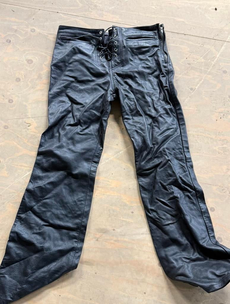 Leren zware broek, Ophalen of Verzenden, Zo goed als nieuw, Zwart
