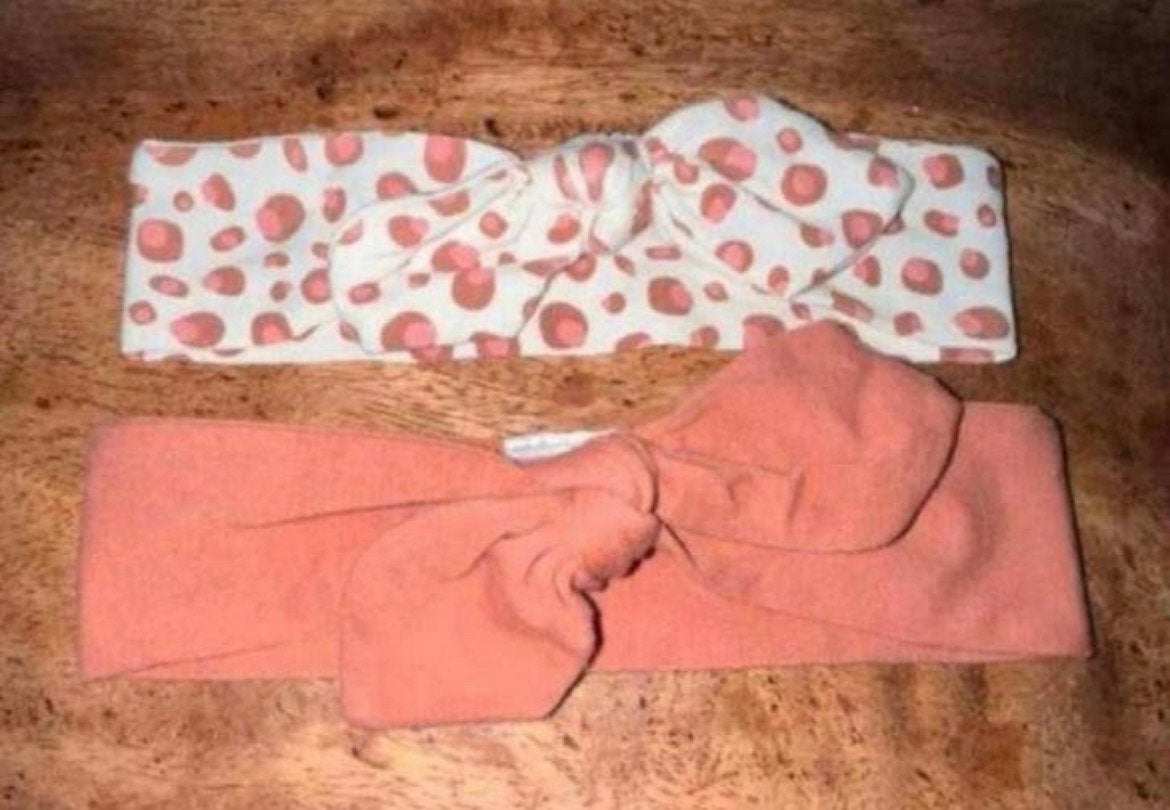Haarbandje 2x baby roestbruin roze NIEUW, Kinderen en Baby's, Ophalen of Verzenden, Nieuw