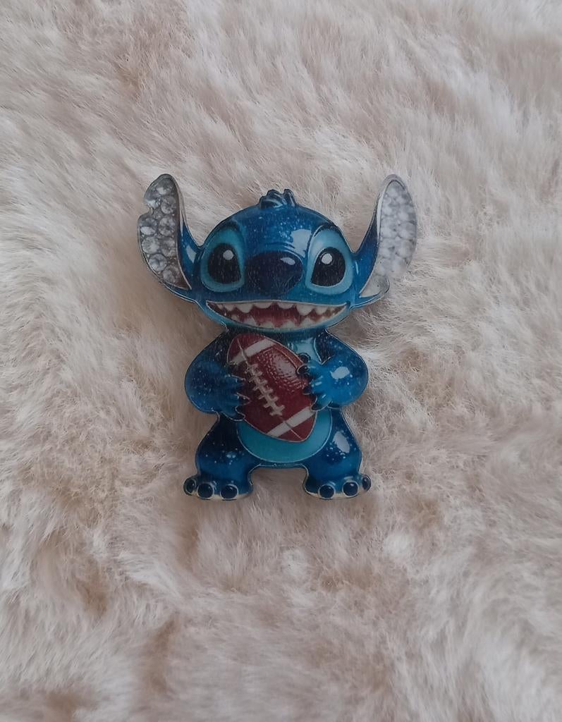 Grappige Stitch broche - Unieke look, Overige materialen, 4 tot 7 cm, Blauw, Nieuw