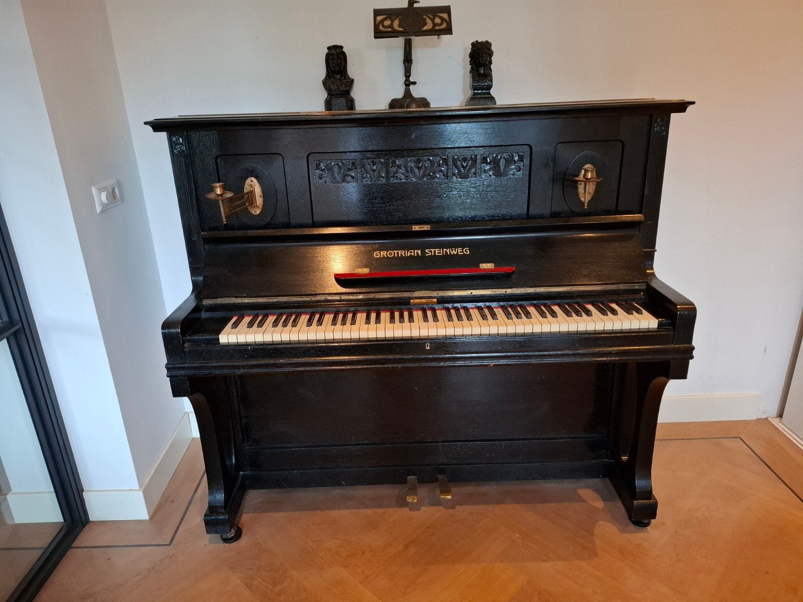 Grotrian Steinweg 132, Ophalen, Gebruikt, Zwart, Piano