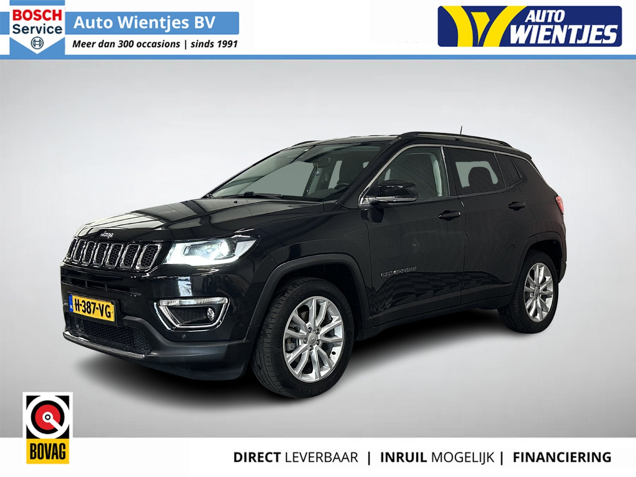 Jeep Compass 1.3T Aut | Limited | Navi | Camera | Trekhaak, Auto's, Automaat, 15 km/l, Gebruikt, Euro 6