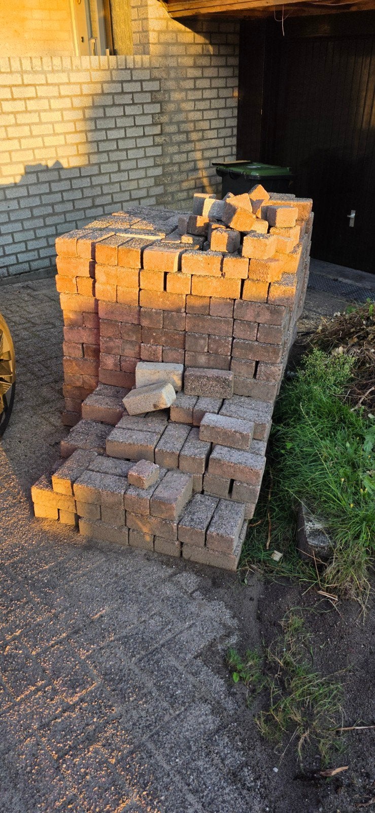 Gebruikte klinkers voor tuin of oprit, Ophalen, Gebruikt, Klinkers, 10 m² of meer