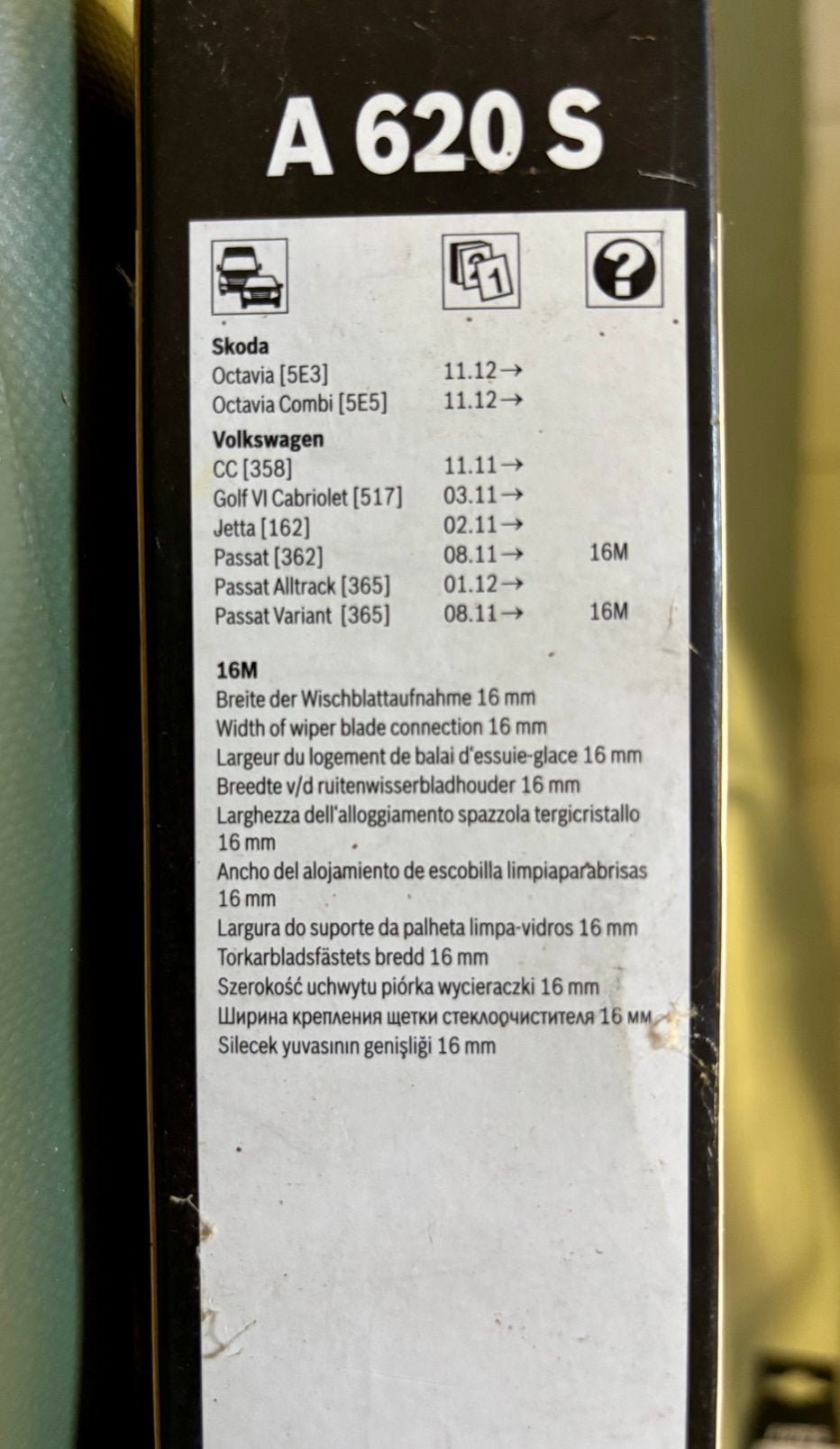Bosch ruitenwissers Passat Octavia Golf Jetta, Ophalen of Verzenden, Nieuw, Skoda
