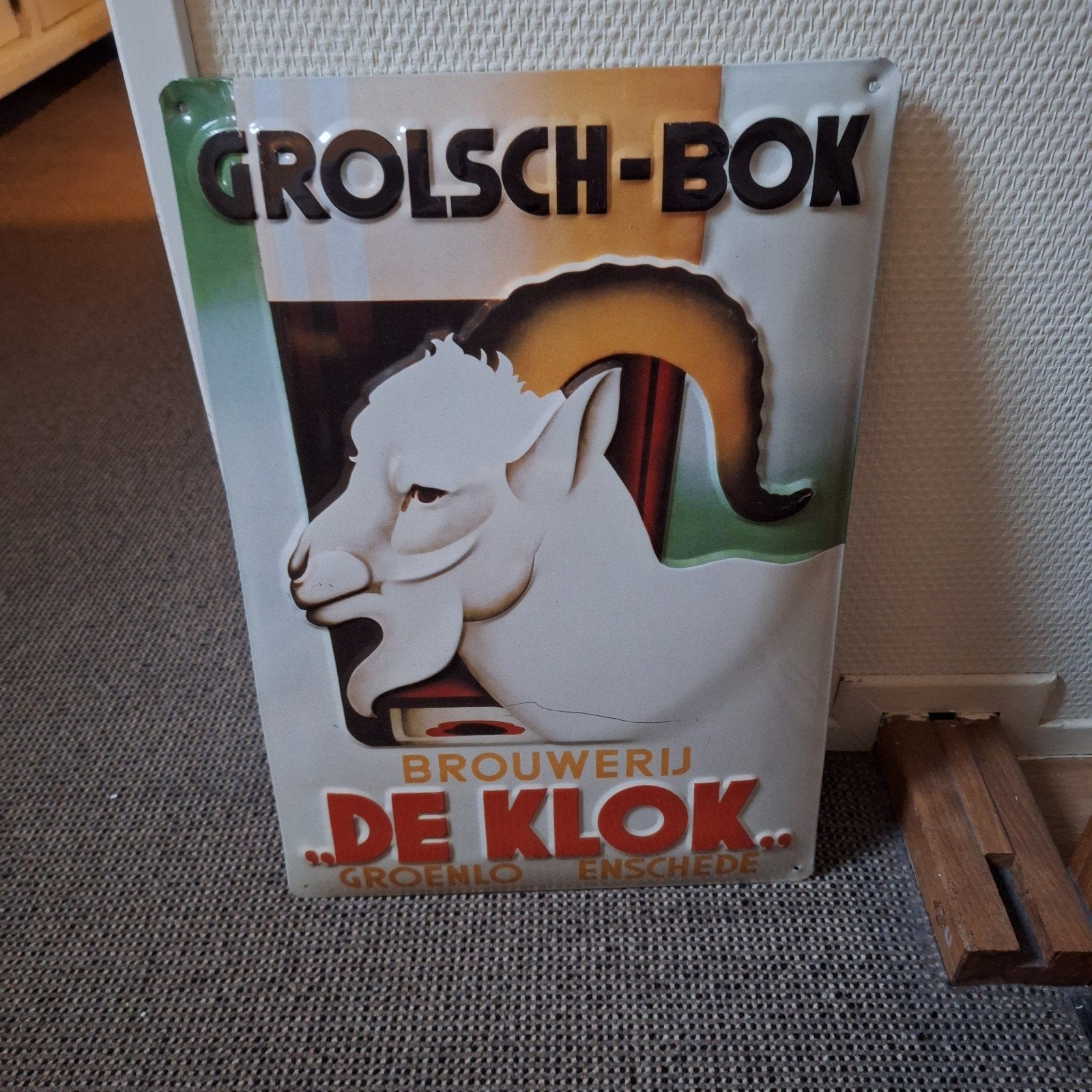 Grolsch bord, Ophalen of Verzenden, Gebruikt, Reclamebord, Plaat of Schild, Grolsch