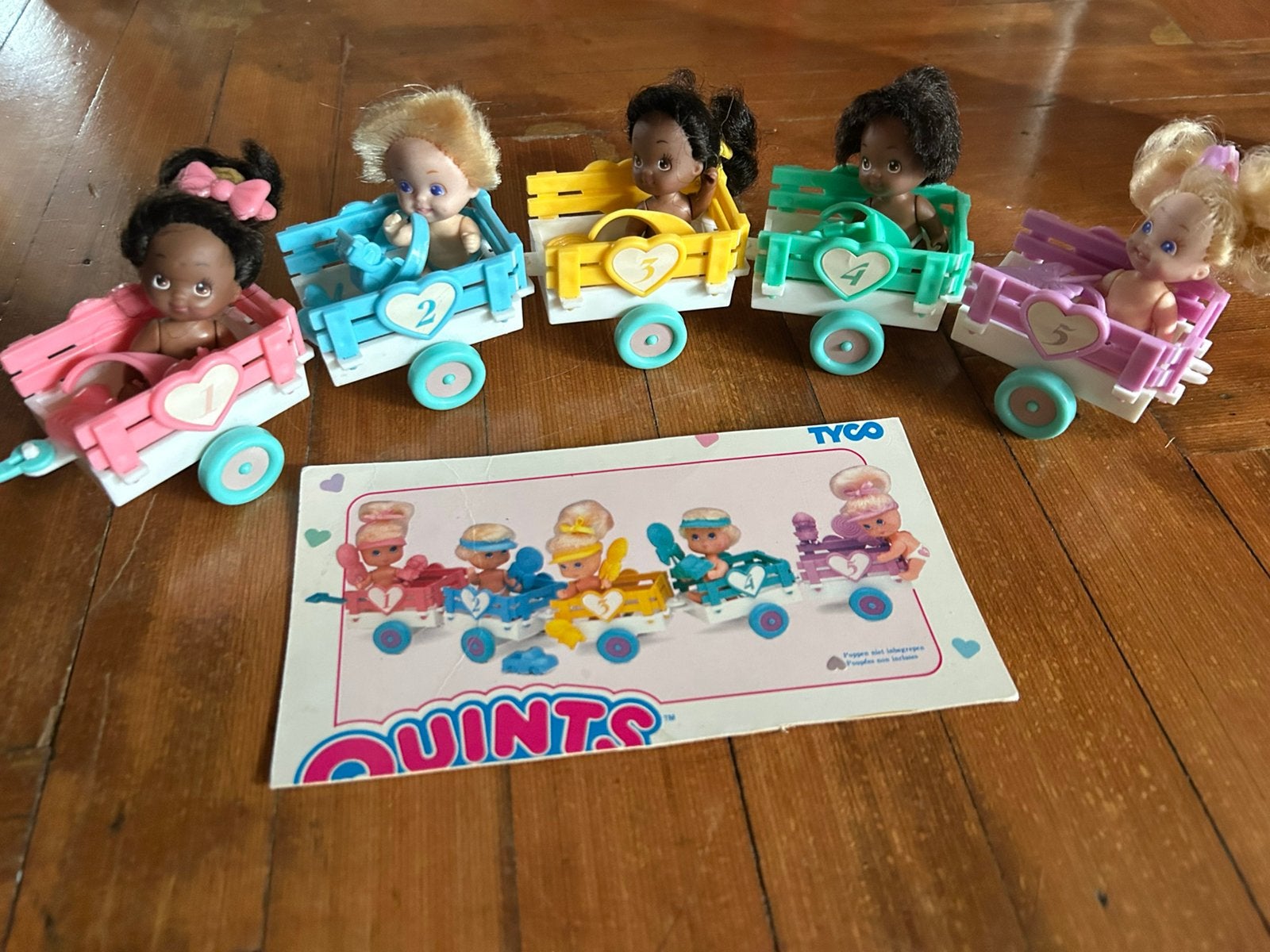 Tyco Quints wagentjes met poppetjes, Ophalen of Verzenden, Gebruikt