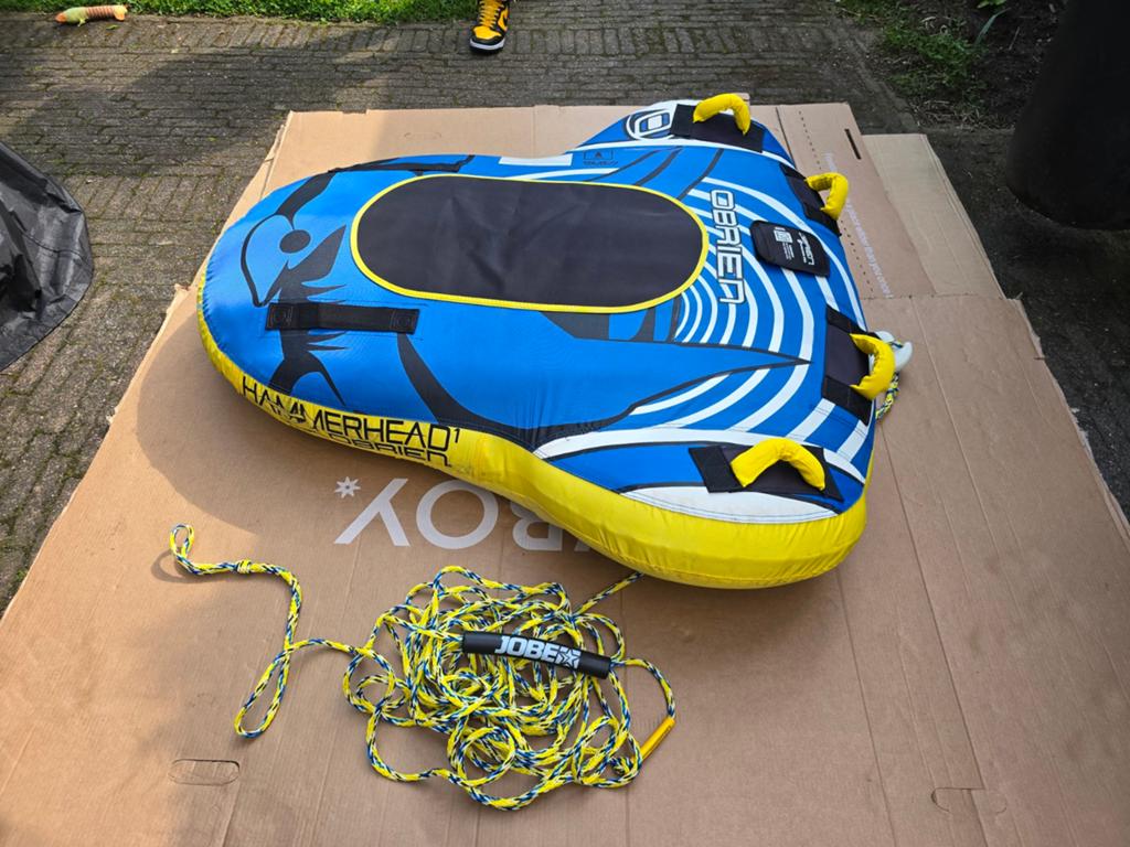 O'Brien Hammerhead Funband / Funtube met touw, Ophalen, Zo goed als nieuw, Funband of Funtube, Met skitouw