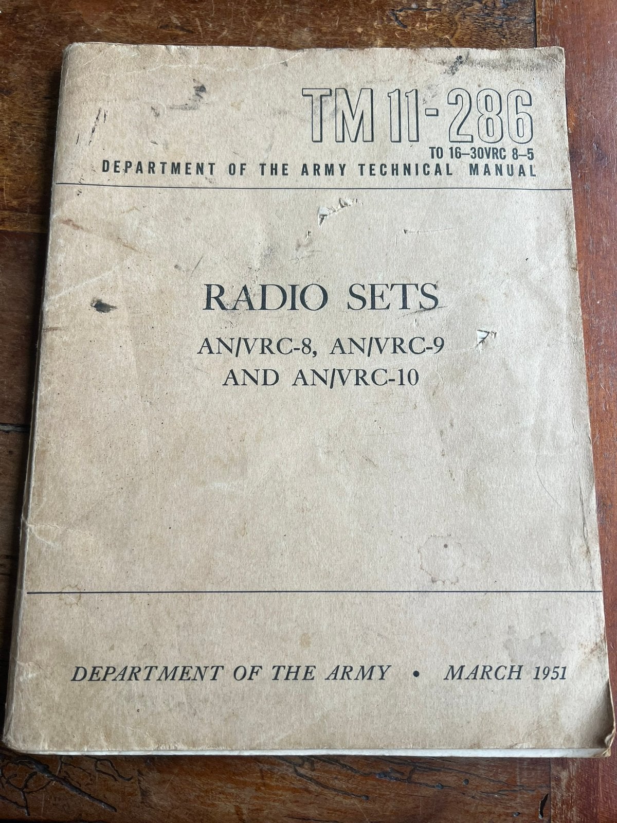 Amerikaans radio voorschrift AN/VRC-8 NEKAF jeep voertuig, Amerika, Verzenden, Boek of Tijdschrift, Landmacht
