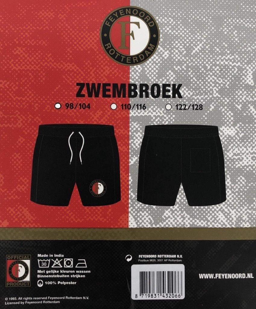 Feyenoord Kinder Zwemshort - Zwembroek nieuw mt 98 -104, Maat XS of kleiner, Ophalen of Verzenden, Nieuw