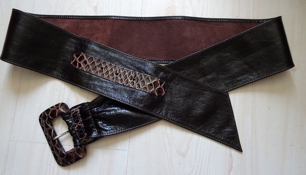 LEREN RIEM 125 CM, Echt leder, Heupriem, Ophalen of Verzenden, Bruin