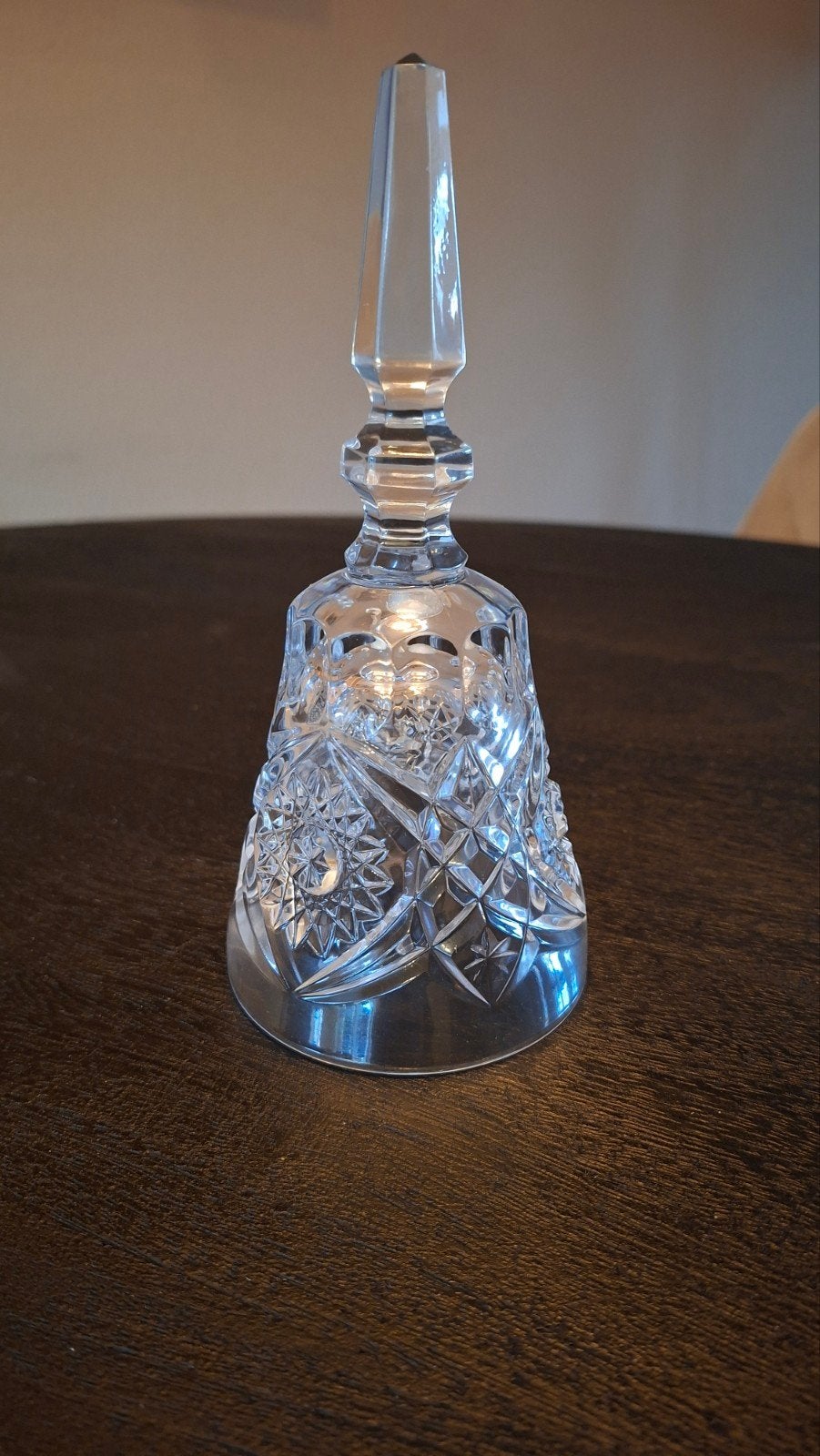 Vintage handgesneden West-Duitse Bleikristallen tafelbel, Ophalen of Verzenden