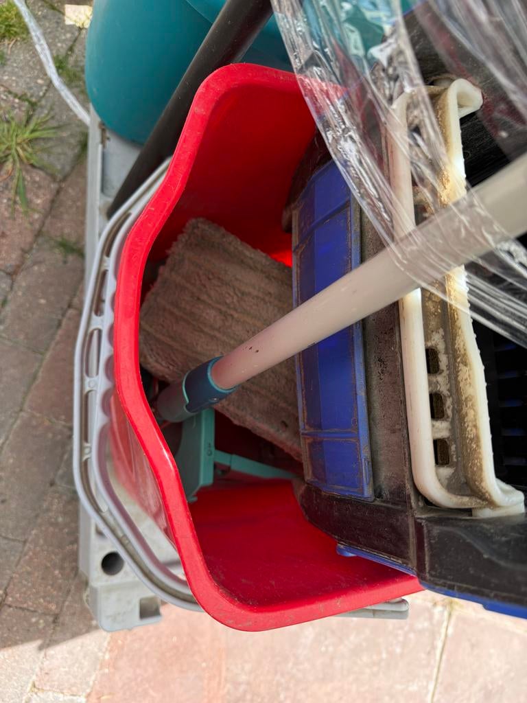 Complete Schoonmaakkar met Emmer en Mop, Ophalen of Verzenden, Dweilemmer, -bak, of -wagen