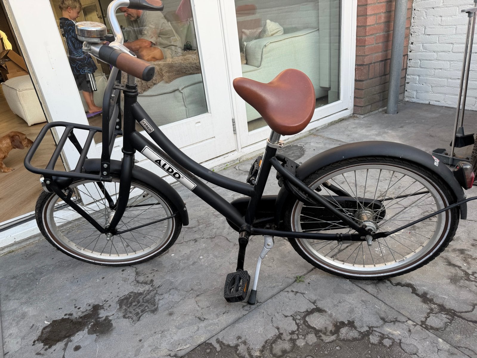 Aldo transportfiets met voordrager - Zwart 20 inch, Ophalen of Verzenden, Gebruikt
