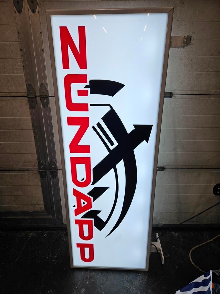 Uniek Supermooie dubbele Zundapp Led Reclamebak, Ophalen, Lichtbak of (neon) lamp
