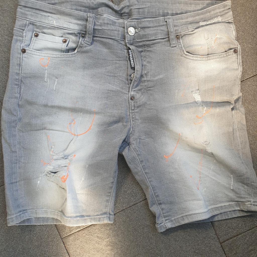 Dsquared 2 korte spijkerbroek maat 54, Ophalen, Zo goed als nieuw, Blauw, W36 - W38 (confectie 52/54)