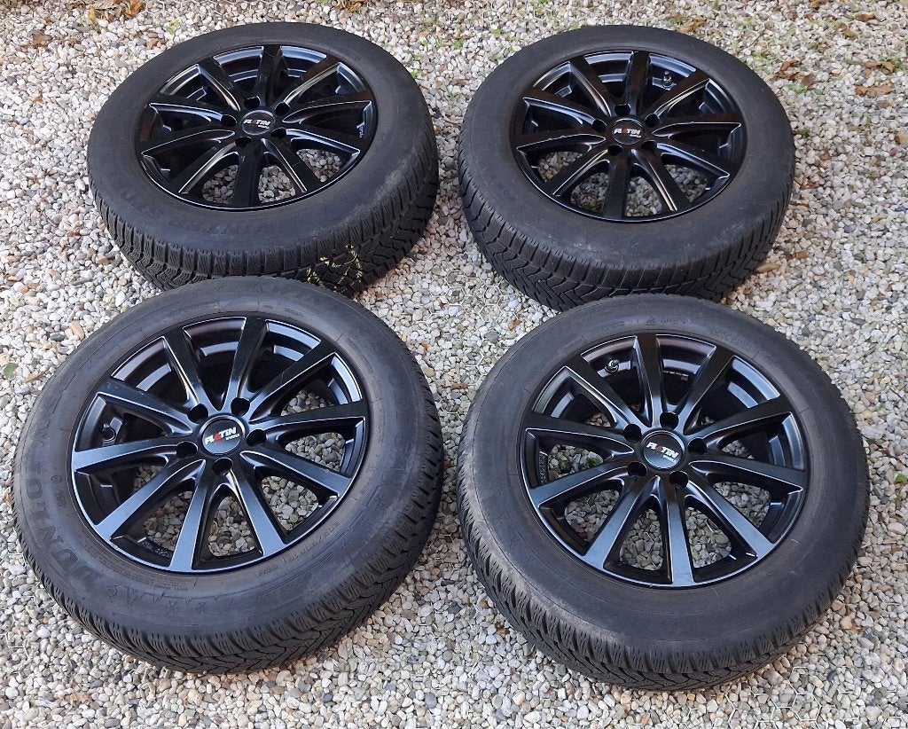 16" LM Velgen  Dunlop Winterbanden 205/60/R16 (Volvo & Ford), Auto-onderdelen, Ophalen, 16 inch, Banden en Velgen, Personenwagen