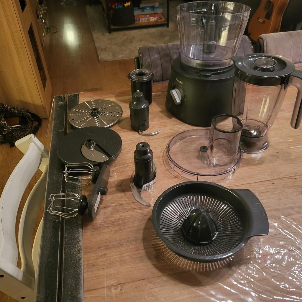 Philips Keukenmachine HR7776, Witgoed en Apparatuur, Keukenmixers, Gebruikt, 2 tot 3 liter, 3 snelheden of meer, Vaatwasserbestendig