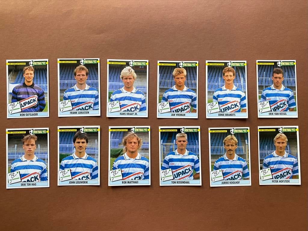 Panini Voetbal '92 - Compleet team De Graafschap 1991-92, Verzamelen, Ophalen of Verzenden, Zo goed als nieuw, Overige binnenlandse clubs