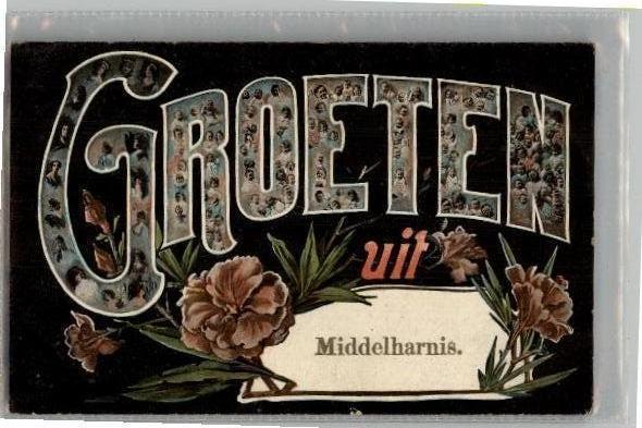 Groeten uit Middelharnis, Verzenden, Voor 1920, Gelopen, Zuid-Holland