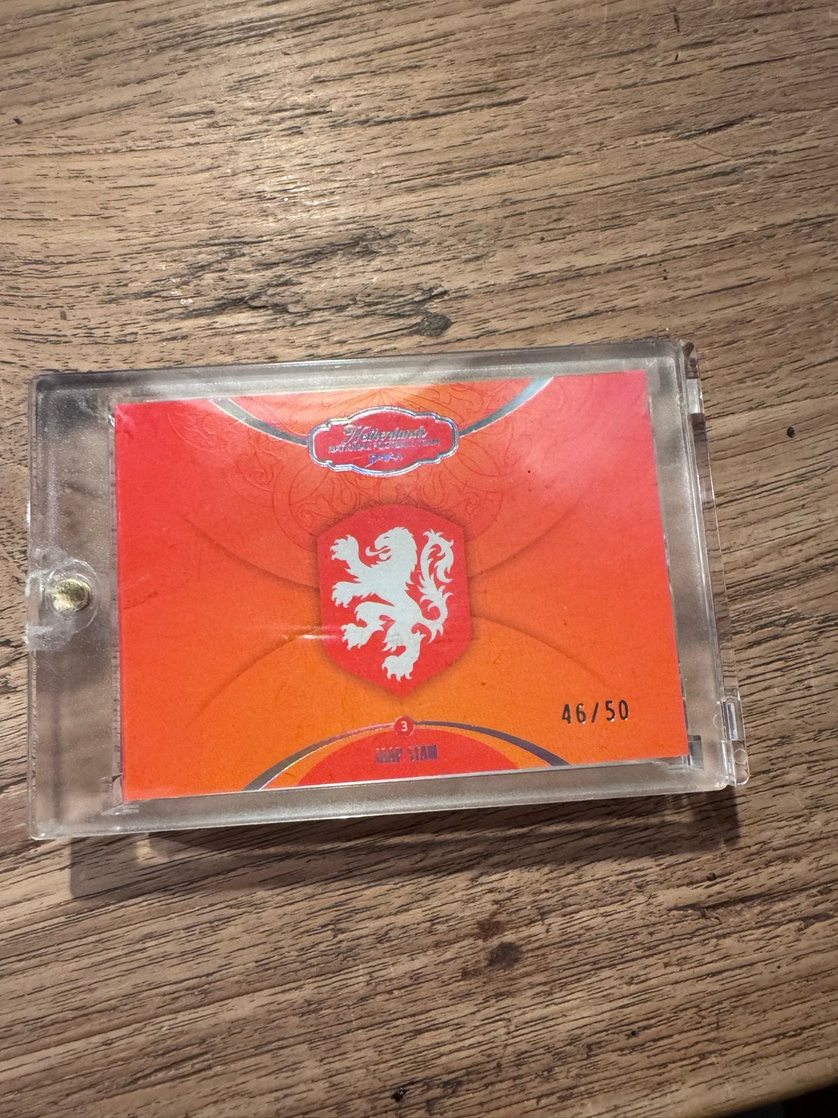 Gesigneerde Jaap Stam kaart - Nederland 46/50, Verzamelen, Ophalen of Verzenden, Zo goed als nieuw, Overige binnenlandse clubs