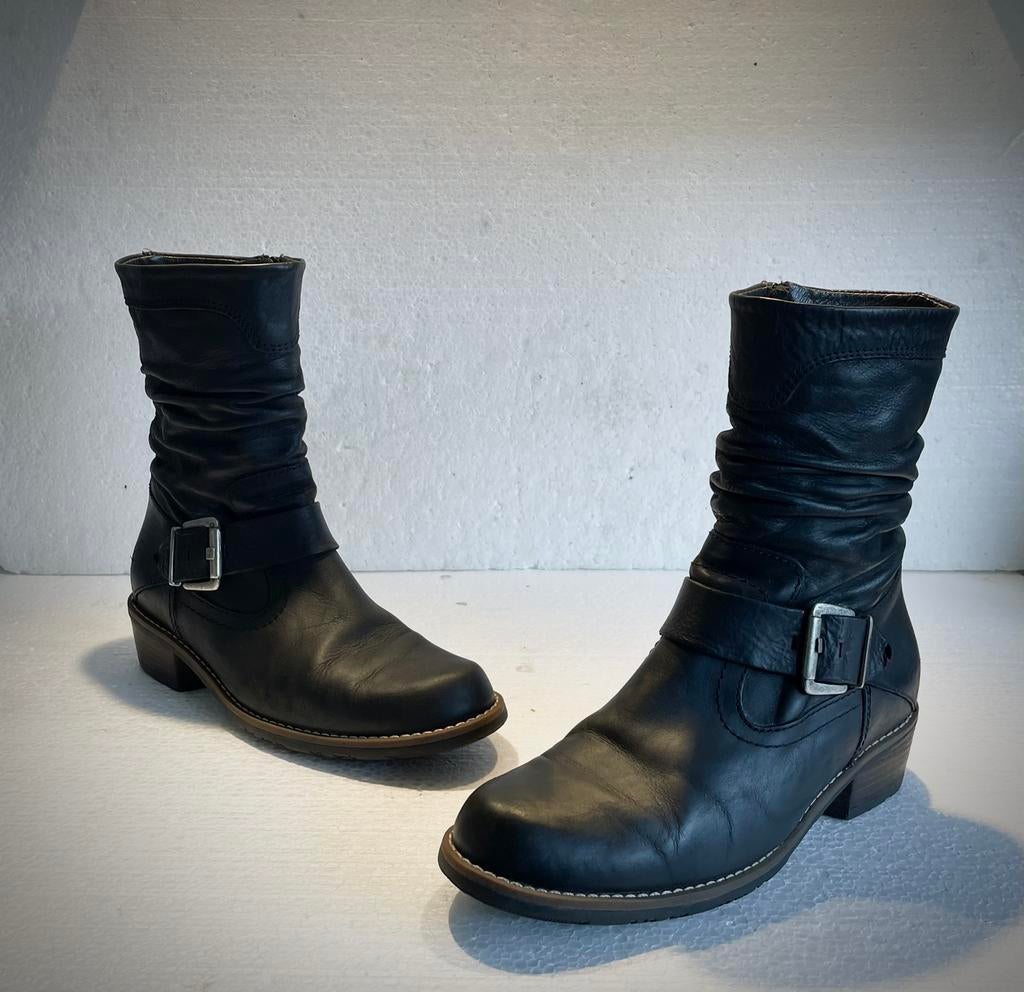 Wolky enkel laarzen / hoge schoenen zwart 39, Zwart, Lage of Enkellaarzen, Ophalen of Verzenden, Zo goed als nieuw