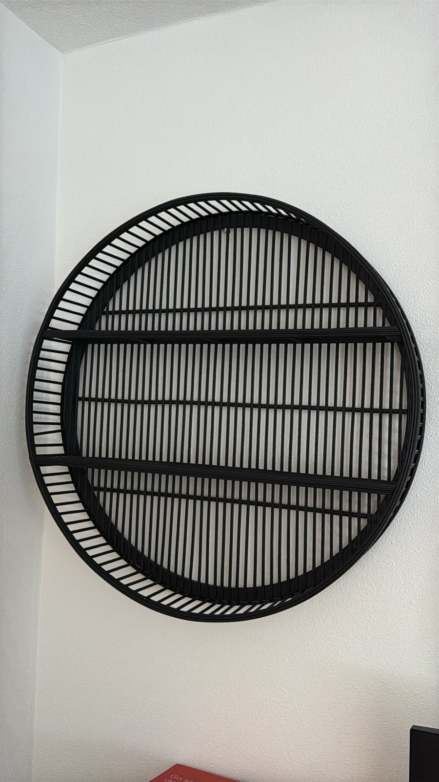 Rond bamboe wandrek - Zwart - 1m x 1m, Ophalen, Zo goed als nieuw