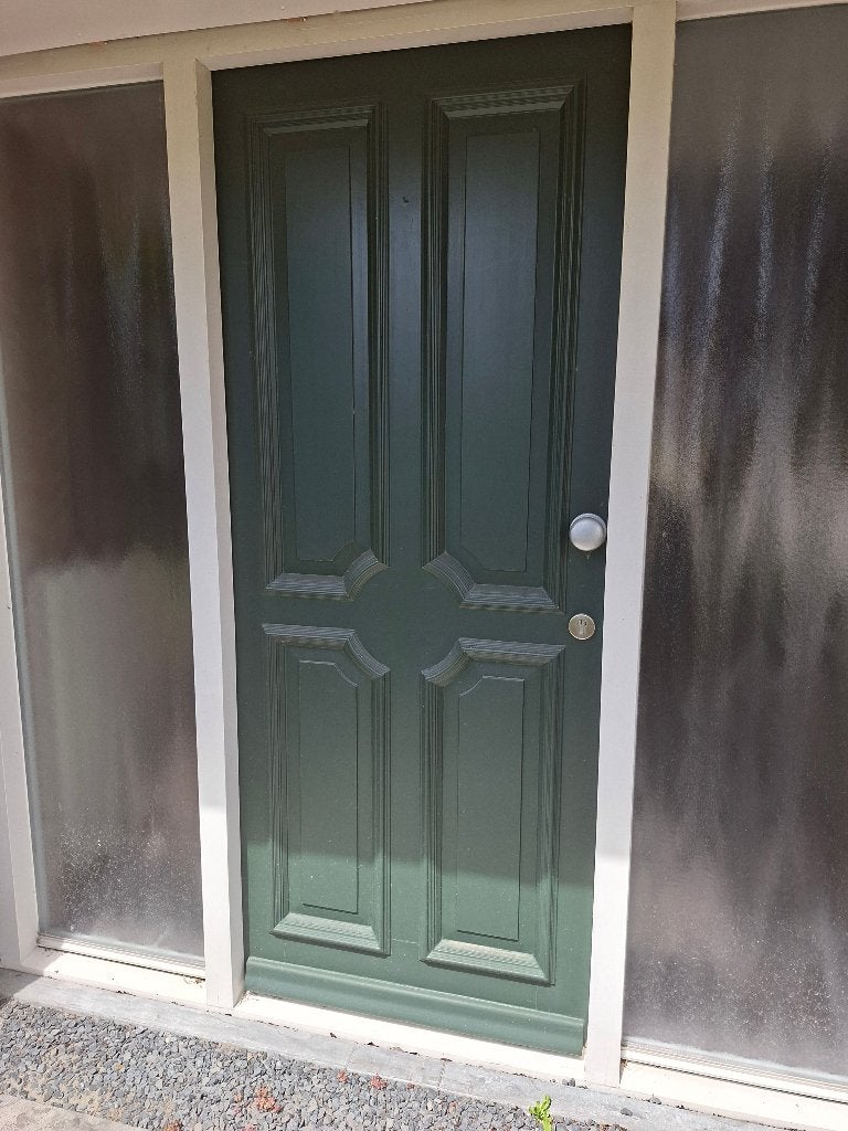 houten buitendeur/voordeur, Doe-het-zelf en Verbouw, Deuren en Horren, Ophalen, 80 tot 100 cm, 200 tot 215 cm, Glas