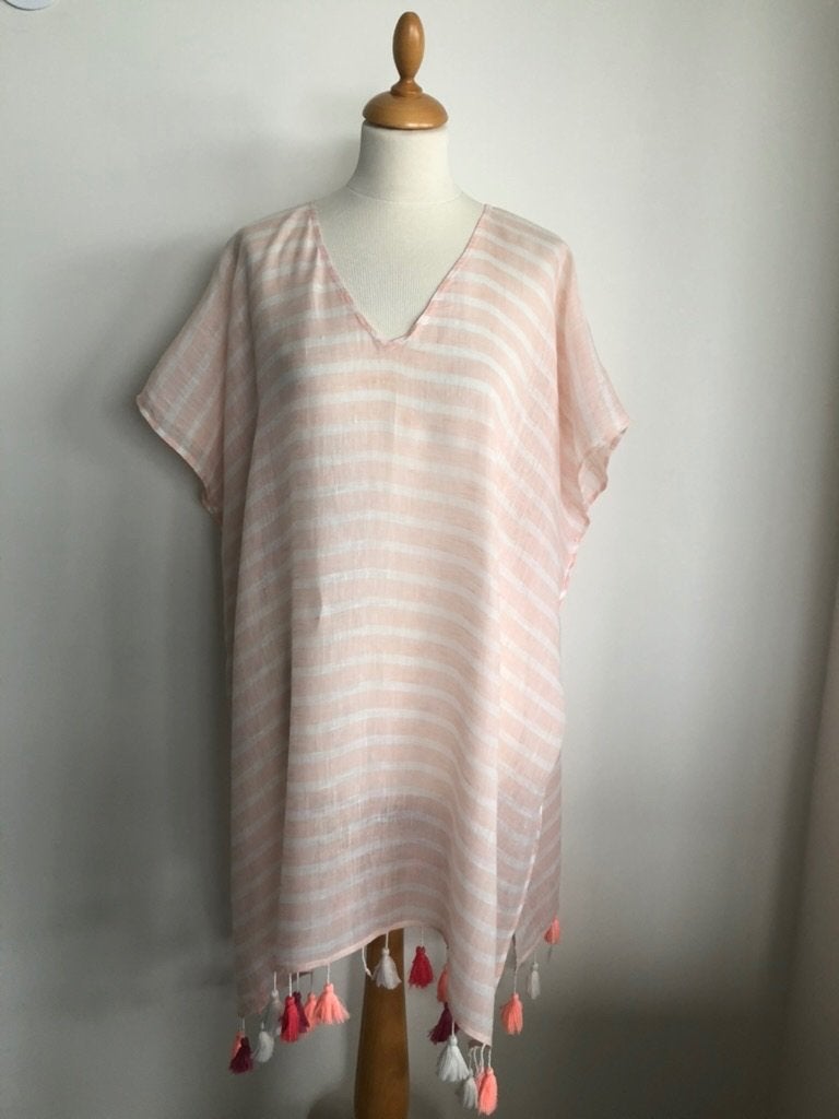 Strandjurkje, Maat 38/40 (M), Verzenden, Roze, Gedragen
