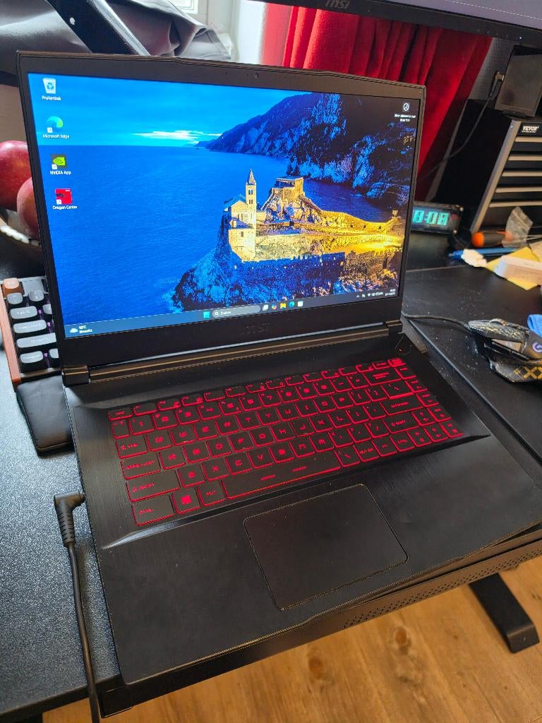 MSI GF65 Thin 10UE – RTX 3060 – 16GB – 512GB, Ophalen, Gebruikt, Met videokaart, 512 GB