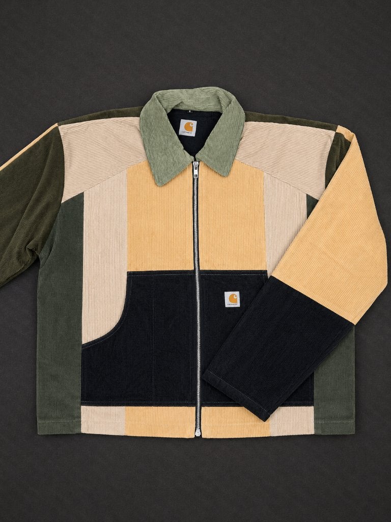 Carhartt Corduroy Patchwork Jacket – Multicolour – Maat S, Overige kleuren, Carhartt, Ophalen of Verzenden, Zo goed als nieuw