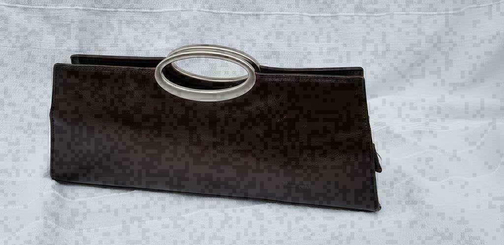 VEZZOSI bruin lederen handtas zeer fraai (H009), -, Ophalen of Verzenden, Zo goed als nieuw, -