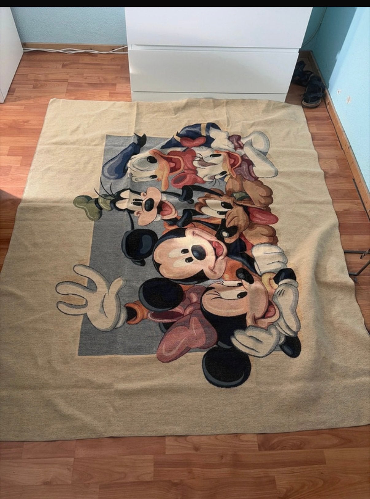 Mickey Mouse vloer/wand kleed., Ophalen of Verzenden, Nieuw, Rechthoekig